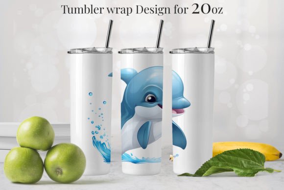10 Dolphin Tumbler Design 20oz 806 1
