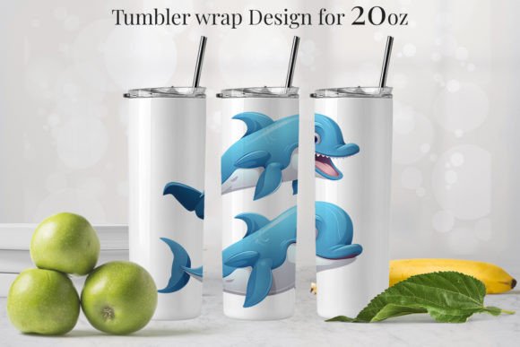 10 Dolphin Tumbler Design 20oz 806 3