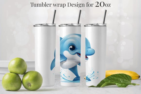 10 Dolphin Tumbler Design 20oz 806 7