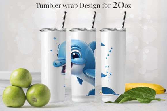 10 Dolphin Tumbler Design 20oz 806 8