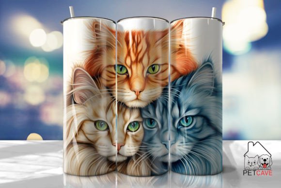 3 Cats Tumbler Wrap