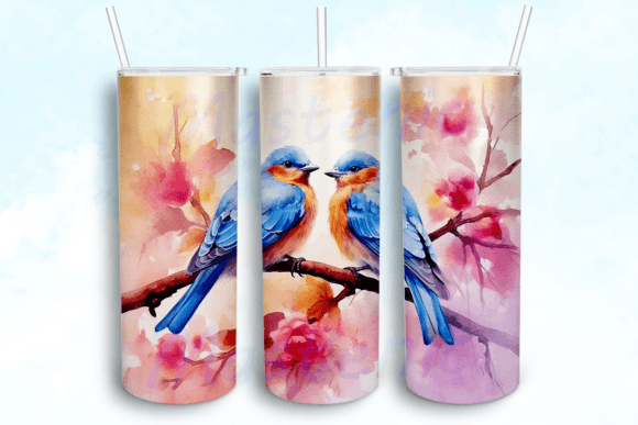 Birds 20 Oz Skinny Tumbler Sublimation