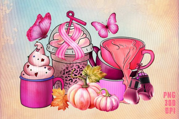 Breast Cancer Pumpkin Coffee Cup T-Shirt