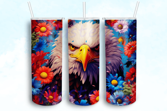 Eagle Flowers 20 Oz Skinny Tumbler
