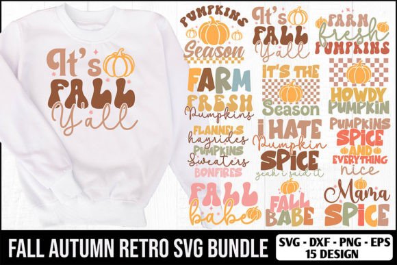Fall Autumn Retro SVG Bundle