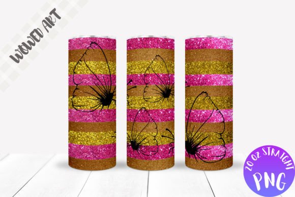 Glitter X Butterfly Tumbler Wrap
