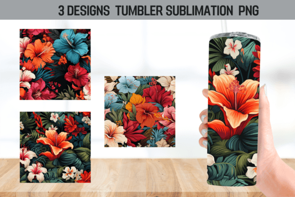 Hawaii Flowers Tumbler Wrap