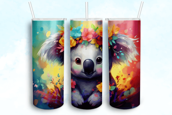 Koala Tumbler Sublimation Design