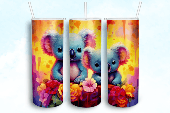 Koalas Tumbler Sublimation Design