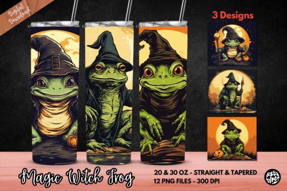 Magic Witch Frog Tumbler Wrap