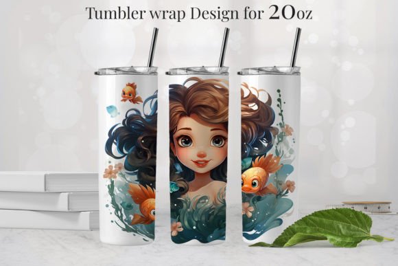 Mermaid Tumbler Design for 20oz, PNG 11