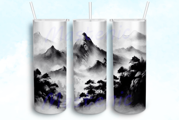Mountain Landscape Tumbler Sublimation
