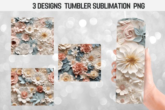 Pastel Flowers Tumbler Wrap