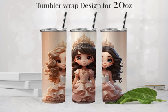 Princess Tumbler Design 20oz, PNG 7