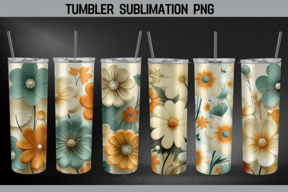 Retro Seamless Tumbler Sublimation Wrap