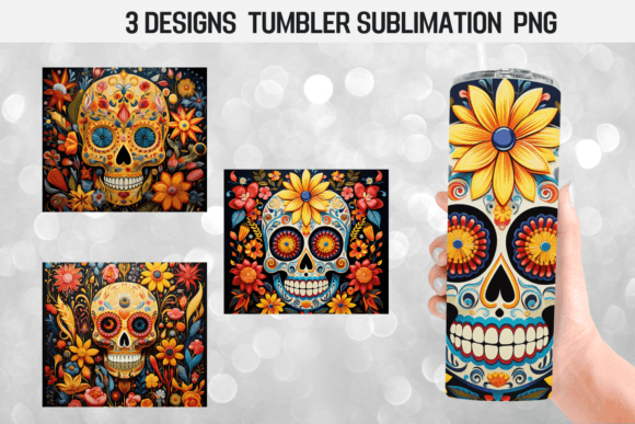 Skull Style Mexican Tumbler Wrap