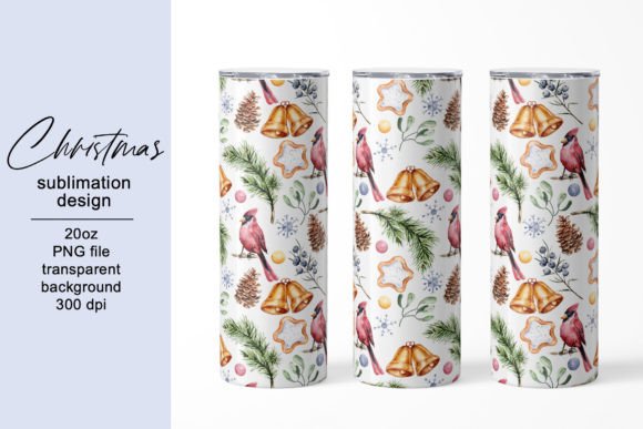 Tumbler Christmas Sublimation Design
