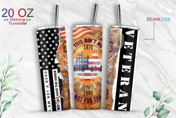Veteran Flag Tumbler Wrap
